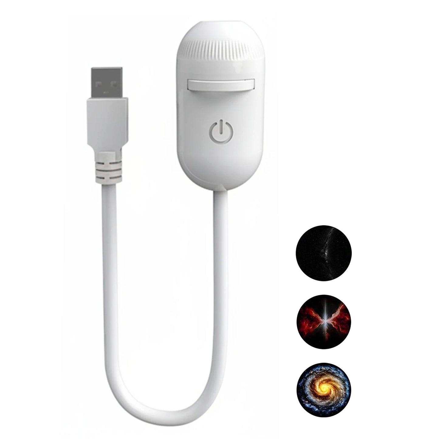 Proyector de Luz Nocturna USB 2 en 1 – Ambiente Relajante para Dormitorio, Auto y Camping