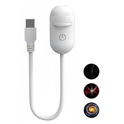 Proyector de Luz Nocturna USB 2 en 1 – Ambiente Relajante para Dormitorio, Auto y Camping