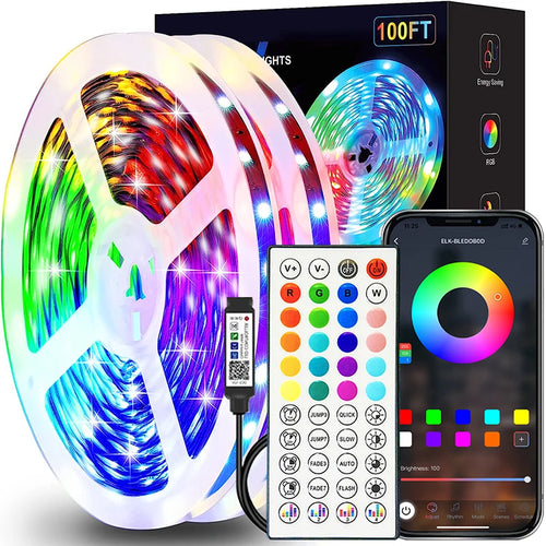 Tira de Luces LED RGB con Control por App - Cinta de Luz para Decoración de Dormitorio