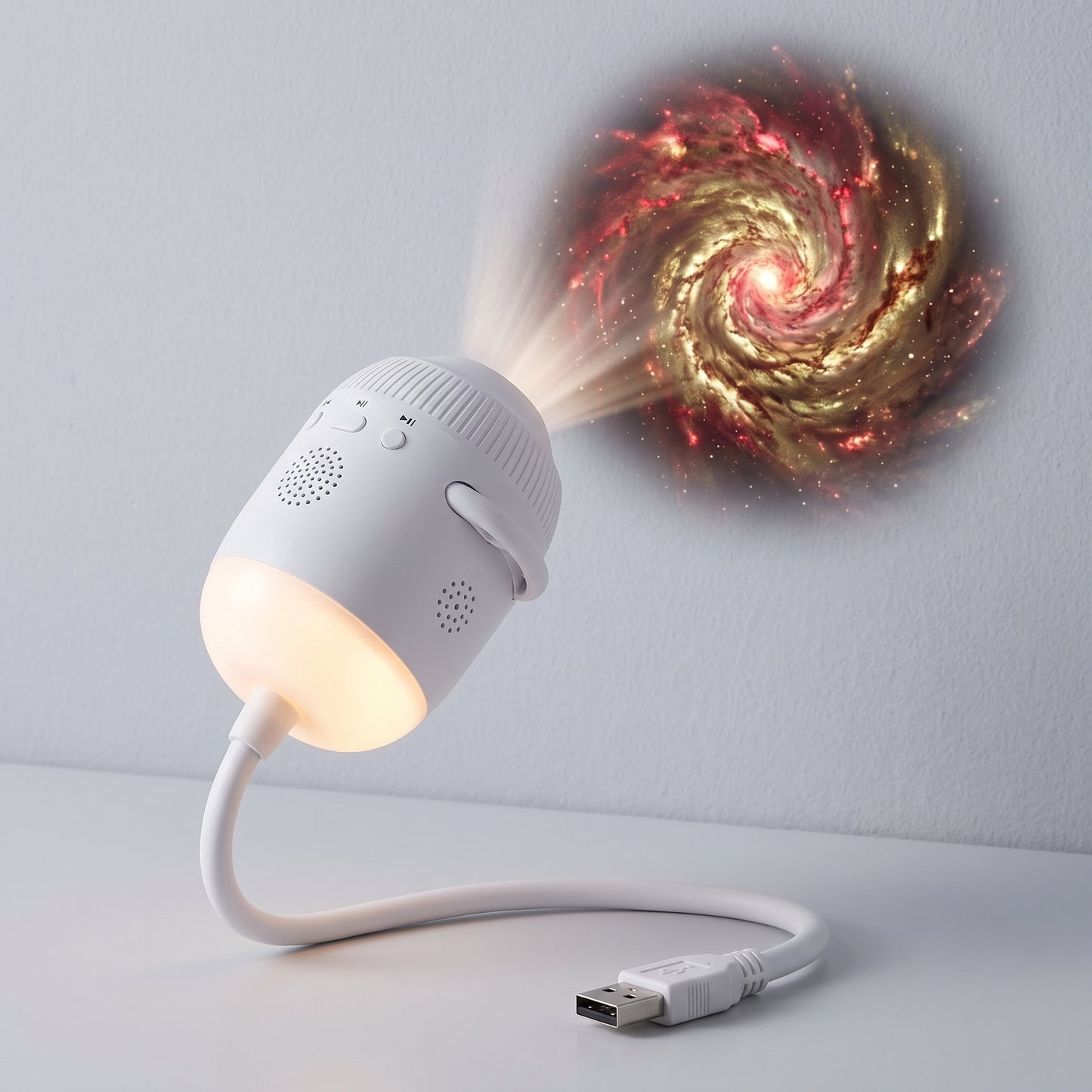 Proyector de Luz Nocturna USB 2 en 1 – Ambiente Relajante para Dormitorio, Auto y Camping
